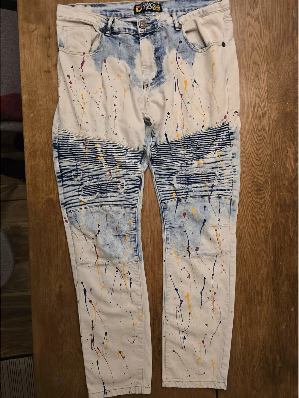 Demolition Men’s Jeans  Baggy Y2K Grunge Hip Hop Stylish Skater 34x30